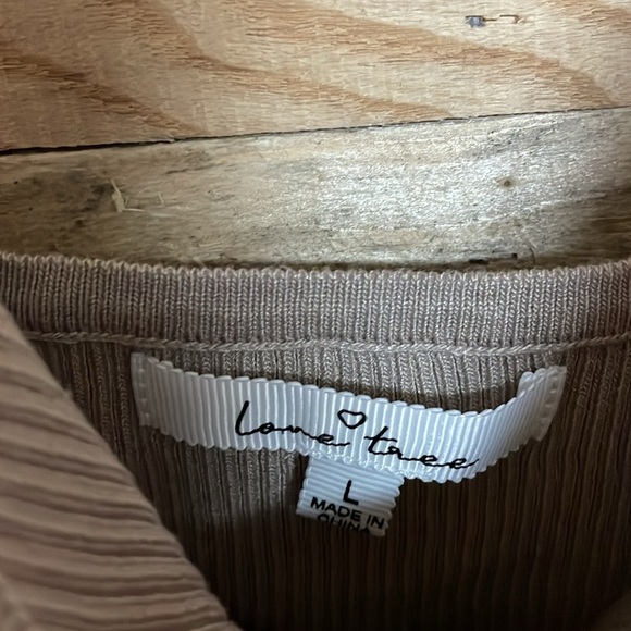 Love Tree size Large Tan Color Super Stretchy Spaghetti Strap Thong Bodysuit - Picture 2 of 10